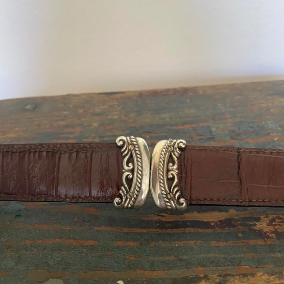 Vintage Leather Convertible Two Toned Belt (brown & black) - Picture 2 of 6